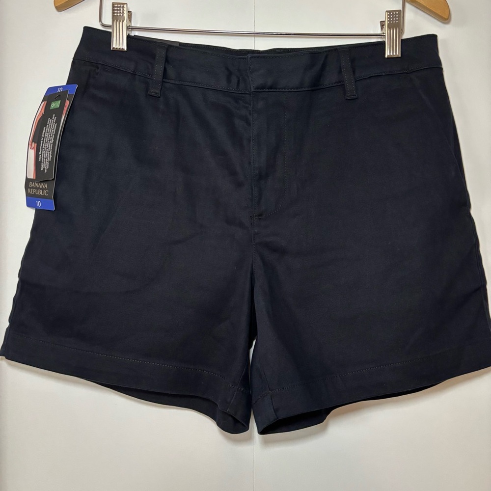 Banana Republic Women’s Black Chino Shorts Size 10 Stretch